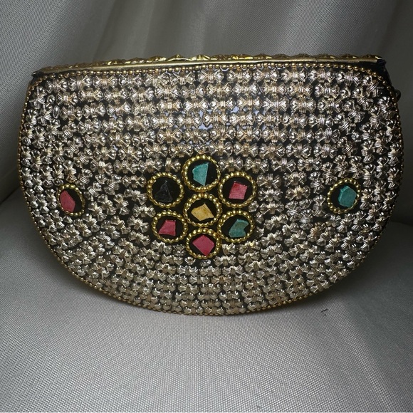 Ramla Rio Moroccan Mosaic Crossbody Clutch Bag Gold Chain NWOT - Picture 7 of 10